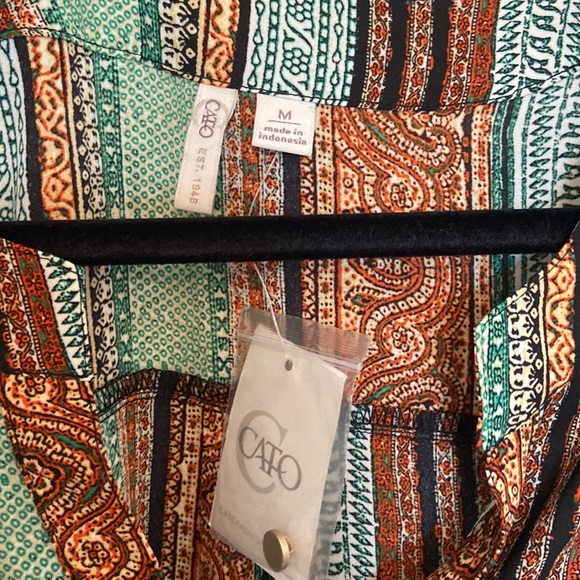 NWT Cato Long Sleeve Print Top - Picture 2 of 4
